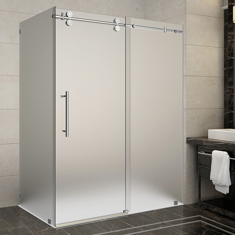 Cabine de douche coulissante rectangulaire 60" x 75" Langham, Chrome