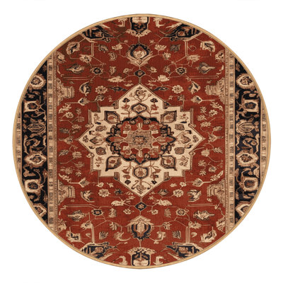 Machine Washable Persian Brown Area Rug