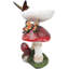 Figurine champignon enchanté en forme de champignon avec papillons monarques