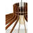 Stylish Boomerang Chandelier, Walnut Finish, 23.6 x 23.2 inches | MDF Body, Adjustable Height Up to 25.6 inches | E27 Socket, Max 40W | Perfect for Living Room, Dining Room & Modern Décor, Elegant Lighting Solution