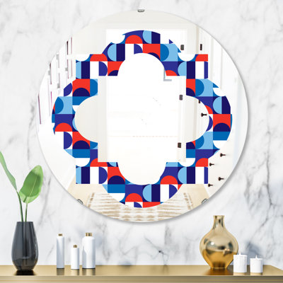 Miroir mural éclectique à pois