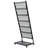 Magazine Rack 18.7"x16.9"x52.4" Black A4