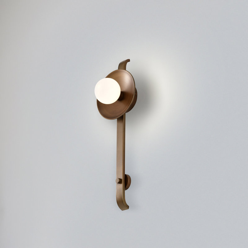 Dokken Dimmable Bath Sconce, Natural Brass