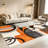 1PC Modern Geometric Abstract Burnt Orange Black Grey Cream area rugs for Living Room, Soft, All seasons, Easy-maintain, Washable Indoor mat, Farmhouse suitable for dining room, bedroom, home office, entryway, patio, Home Decor, Outdoor Decor.-1779318971