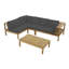 Collinward 240cm Wide L-Shaped Acacia Patio Sectional Set with Cushions-96686700-126175575