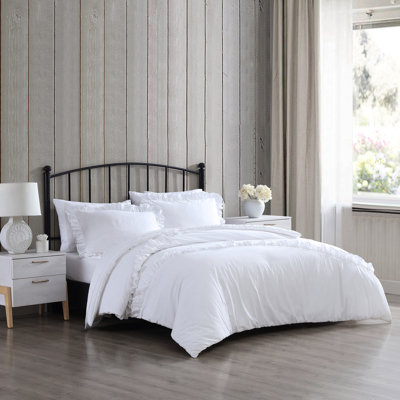 Stone Cottage Larissa White Standard Cotton Reversible 3 Piece Comforter Set