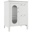 Meuble-lavabo 24 po avec lavabo, deux tiroirs, tablette réglable et porte en verre élégante pour salle de bain moderne-116332554