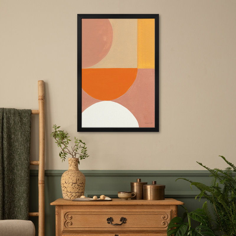 «Retro Abstract V Bright», reproduction d'art murale - affiche de galerie, H 24 po x l 16 po