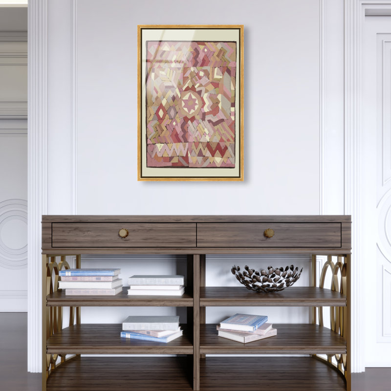 Tapestry Boehme Print by Oliver Gal, 31"H x 21"W, Gold Floater Frame
