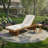 Frantz Lounger With PE Rattan & Sandblast Side Table Set-1038172398