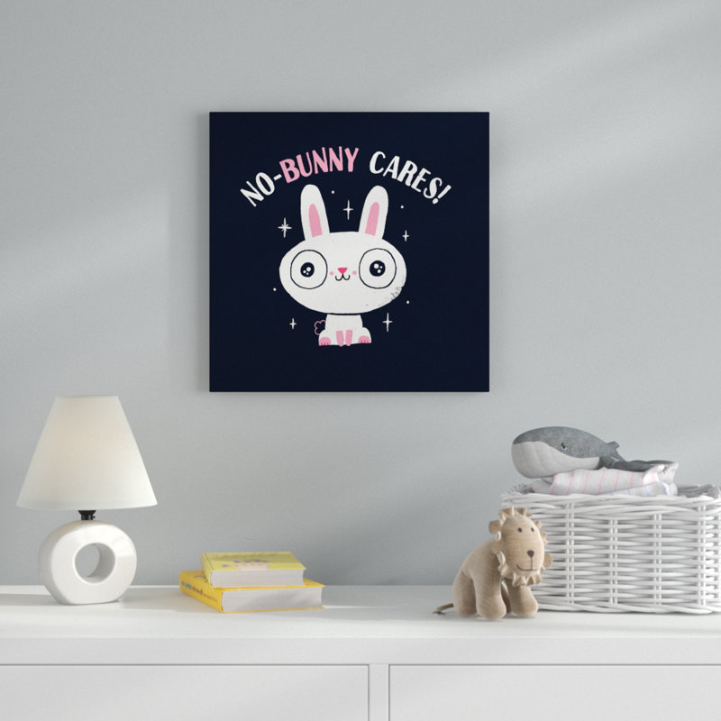 « no lapin préoccupe », impression, Toile tendue, H 16 po x l 16 po x P 0,75 po