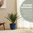 15.25"D Set Of 2 Honeycomb Textured Green Faux Ceramic Pot Plastic Planter-1192810080