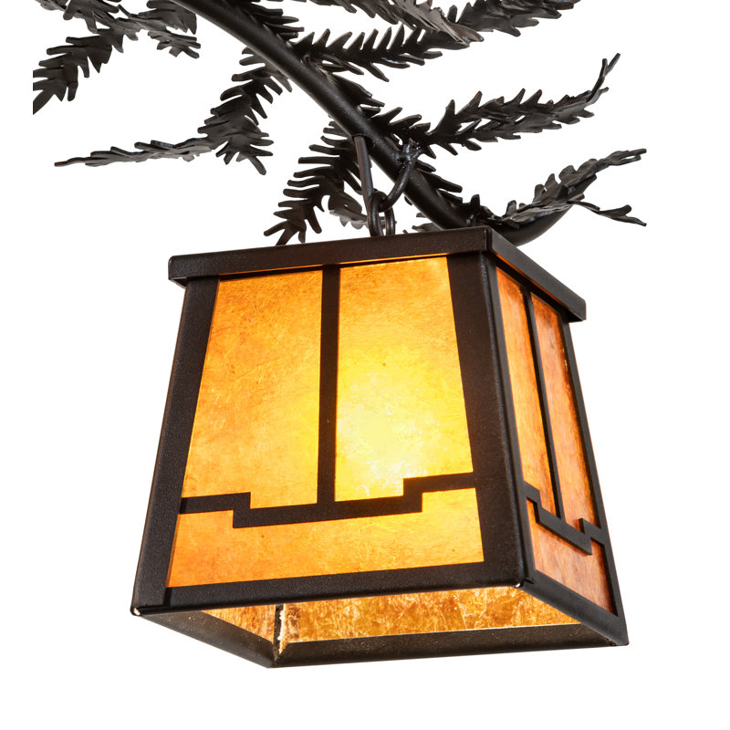 28" Wide Pine Branch Valley View 4 Light Chandelier