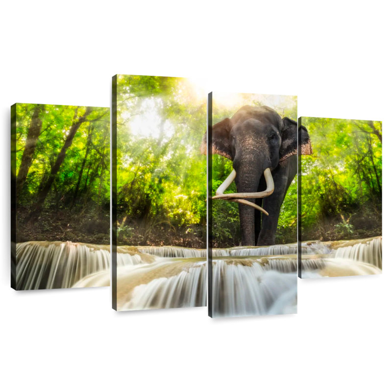 Brampt Waterfall Elephant, 27'' H x 43'' W