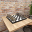Ensemble de jeu d'échecs en métal argenté avec pièces noires et argentées Deardra-86570472-86570470