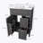 24" Freestanding Bathroom Vanity In Black With White Ceramic Integrated Basin-932841088