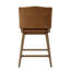 Tabourets de bar pivotants à hauteur de comptoir avec dossier, ensemble de 2 chaises de bar rembourrées en similicuir avec pieds en bois massif, tabourets de bar de style Mid-Century pour îlot de cuisine, salle à manger-117169352