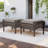 Bruner 7-Piece Swivel Wicker Rattan Patio Fire Pit Conversation Set With Hidden Tank Holder And Ottomans