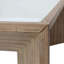 Table basse en bois de pin 46 po avec plateau en verre Cleo