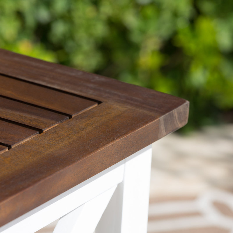 Fequiere Square Oak Outdoor Side Table