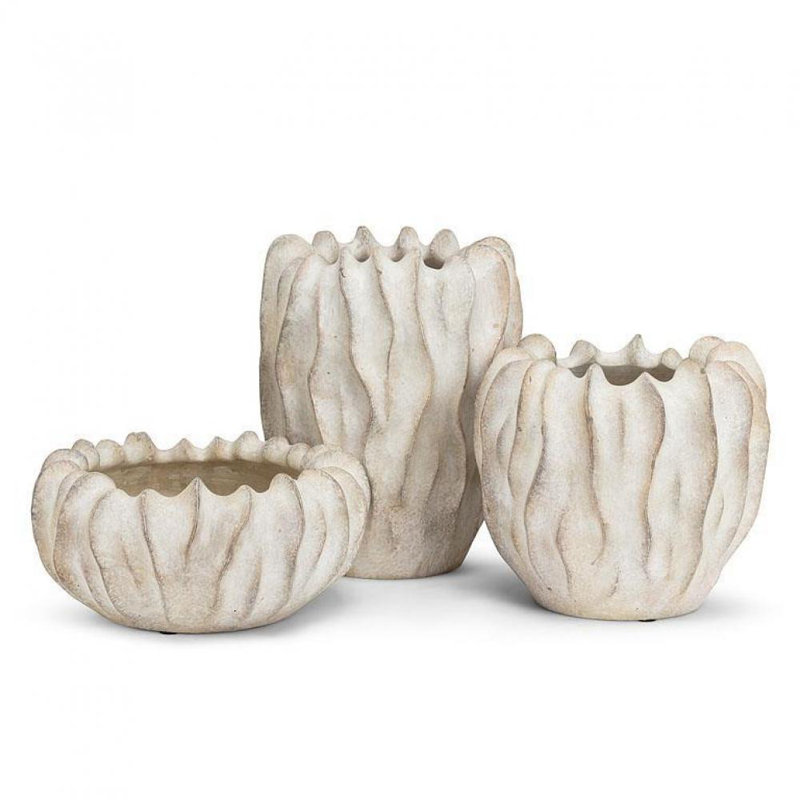 Cache-pot Arvide Cement, H 5 po x l 9,5 po x P 9,5 po
