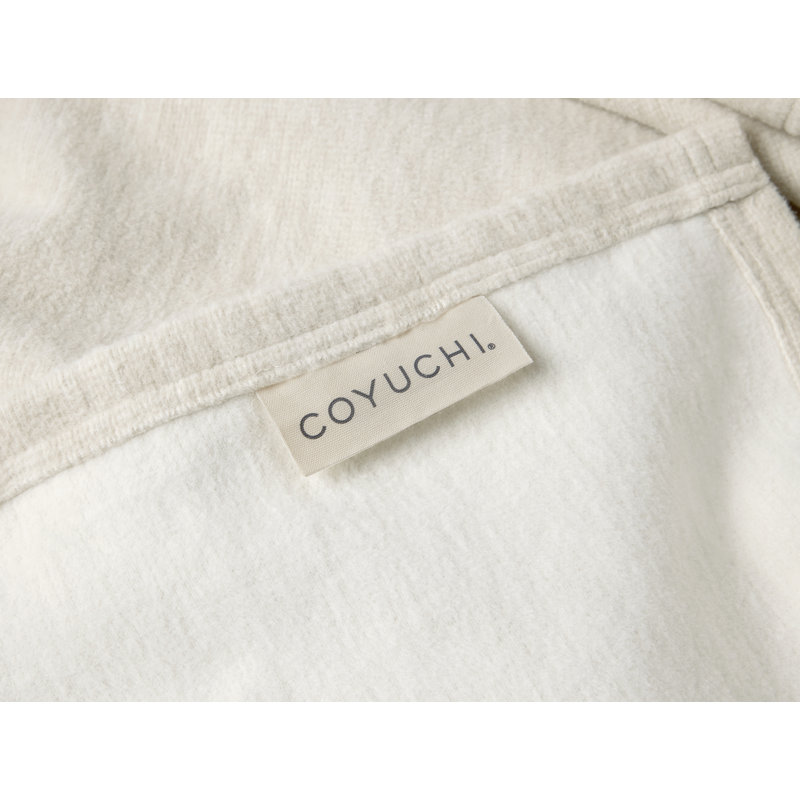Full Circle Cotton Blanket, 70" L x 50" W, Oatmeal/Ivory