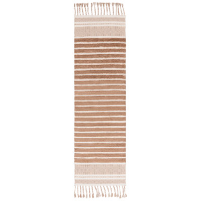 Ormiston Hand Woven Cotton Pile Striped Rug