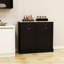 Élégante armoire à déchets noire pour la cuisine - deux tiroirs, support de poubelle de rangement multifonctionnel avec compartiments, pratique