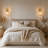 Brass Wall Light with Ribbed Glass Shade