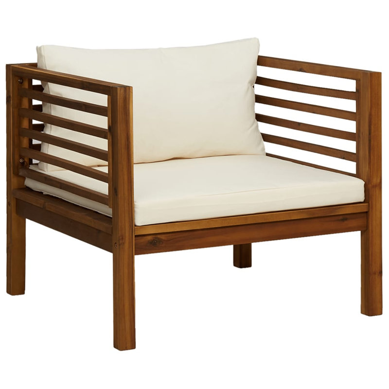 Syler Patio Chair with Cushions, Cream White
