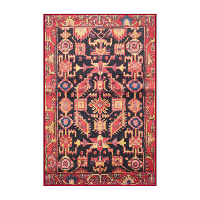 Tapis rouge à motif sud-ouest, Rectangle 7 pi x 9 pi