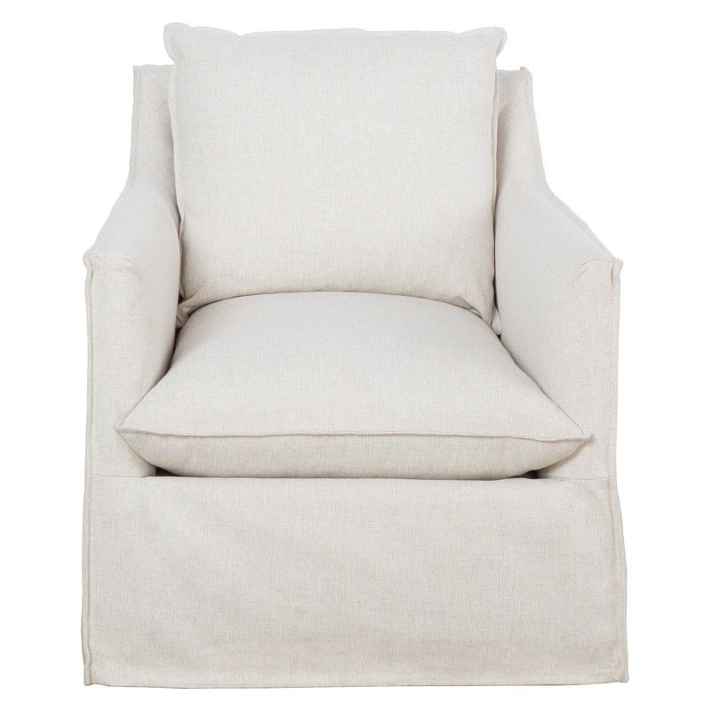 Cape May Slipcovered Swivel Chair, Swivel Glider, 9812 Desert