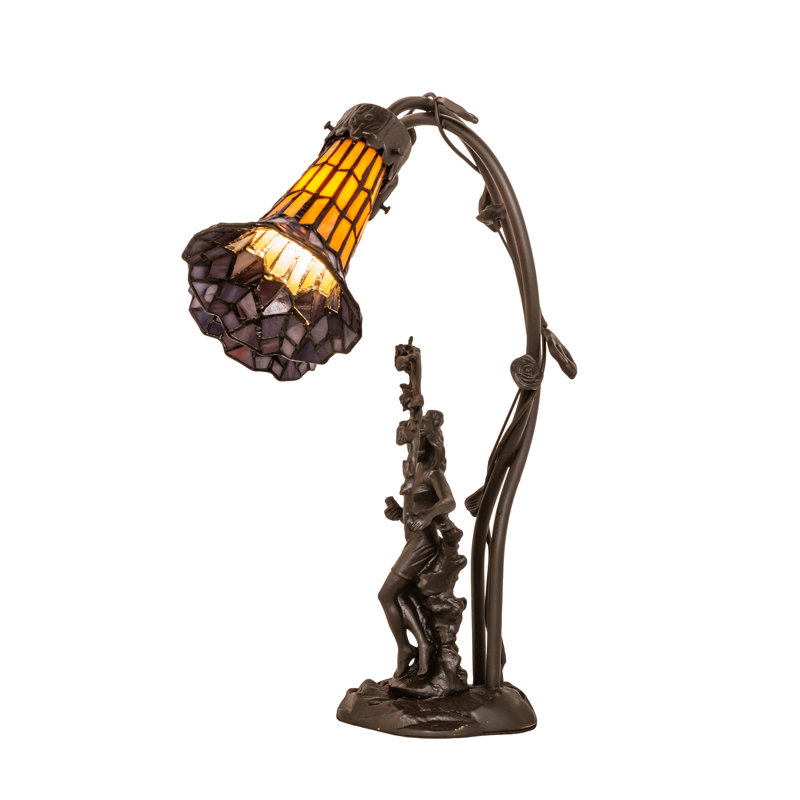 Angelamaria Table Lamp, Yellow/Purple