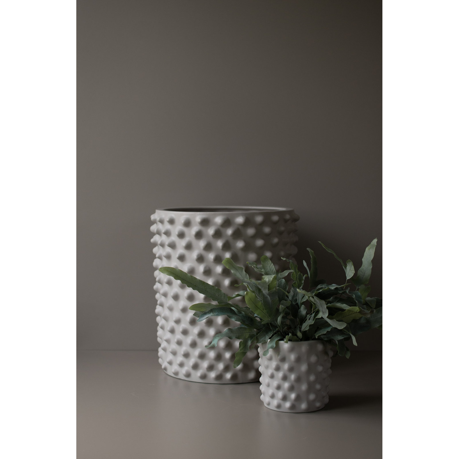13.78'' Ceramic Table Vase, Greige