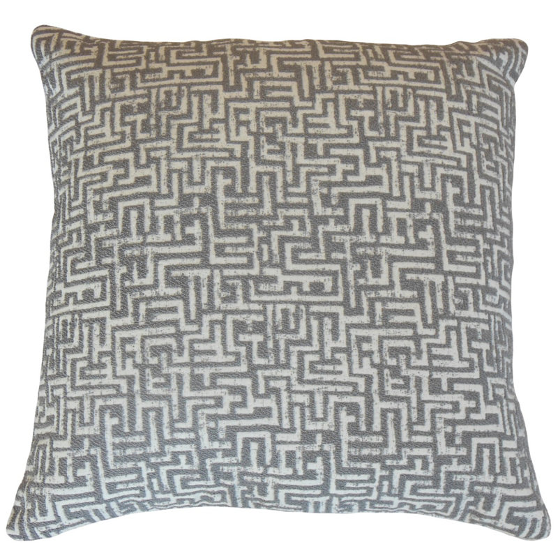 Zeref Geometric Reversible Throw Pillow, Height(20") x Width(20"), Platinum