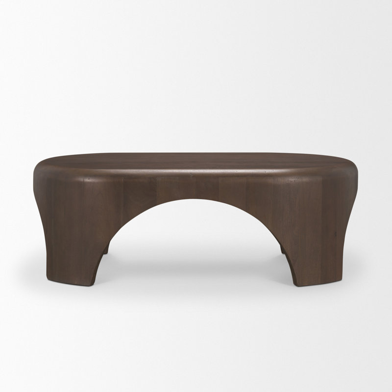 Shima Oval Coffee Table, Dark Brown