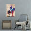 Aquarelle dynamique, art mural cheval contemporain-129475994