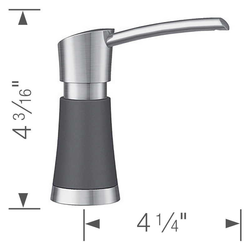 Distributeur de savon Artona - PVD acier / cendré, Cendre