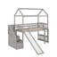 Lit mezzanine simple avec glissade-491878442