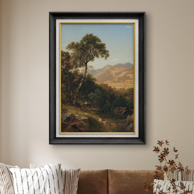 «Vintage Rustic Forest Trees Landscape», peinture sur toile à cadre unique