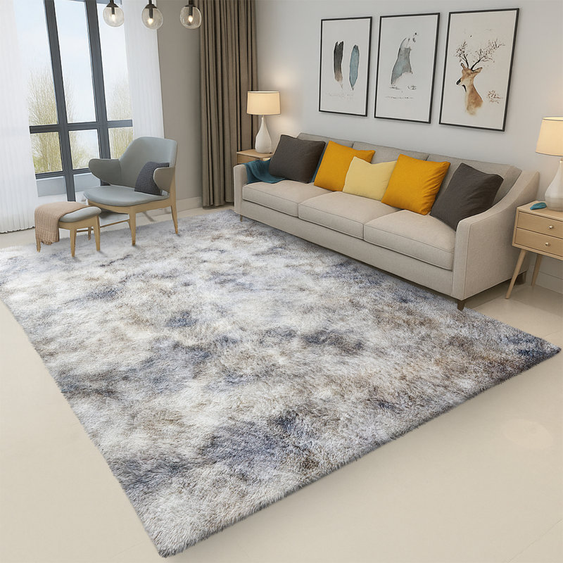 Standard Shag Area Rug Non-Slip Modern Home Decor, Rectangle 80 x 150 cm