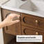 Meuble-lavabo autoportant 47,64 po en bois massif avec miroir-696723907