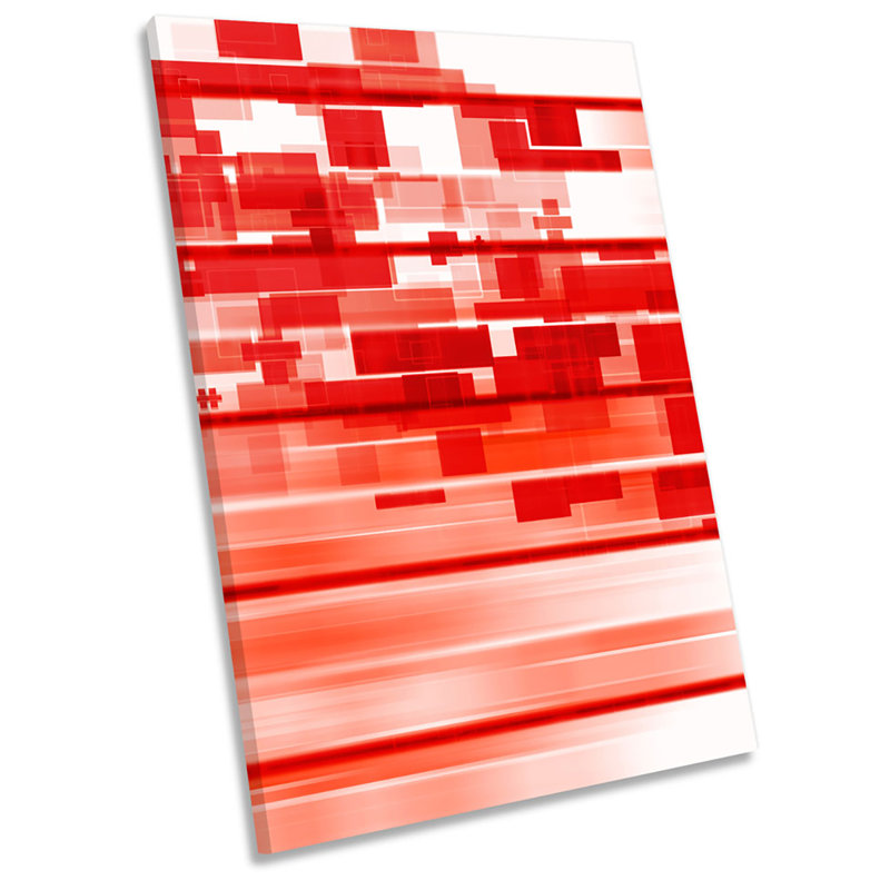 X0527 Abstract Blurred Pixels - Wrapped Canvas Print, 18cm H x 12cm W x 2cm D