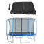 Trampoline Replacement Enclosure Surround Safety Net for 11ft Frame, Top Metal Ring using 6 Bent Poles