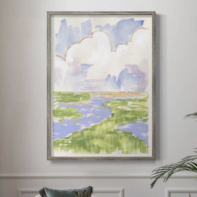 Low Country River Vista II Framed Print - Solid Wood
