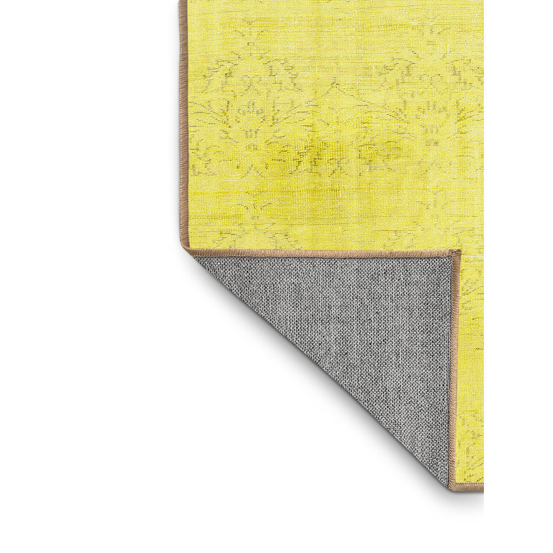 Tapis lavables à la machine Irmgard Traditional 3849 - jaune, Rectangle 2 pi x 3 pi