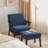 Sonnia Accent Chair with Ottoman Upholstered Living Room Chair Reading Chair Armchair and Footrest Set-1951741129