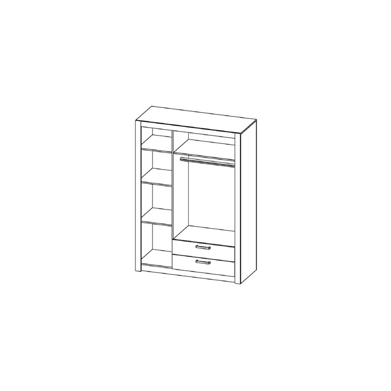 Dunlap 2 Door Wardrobe
