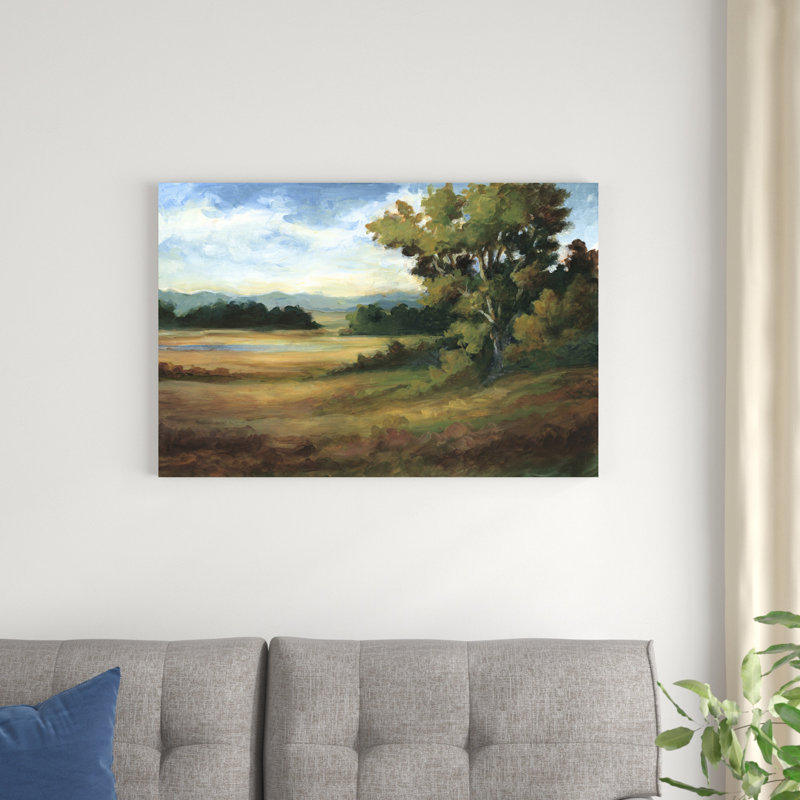 " Amber Fields " Painting Print, 24" H x 36" W x 1.25" D