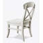 Ensemble de 2 chaises d'appoint à dossier croisé Harola, finition blanc fumé